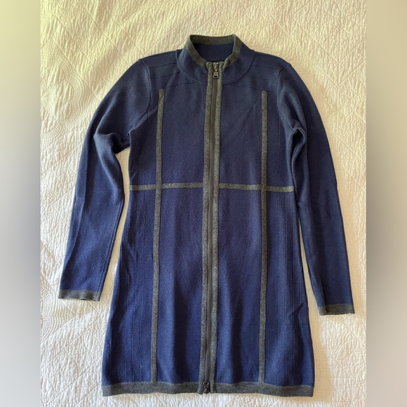 Aventura Women’s Zipper Cardigan Tunic Small Blue - Picture 1 of 13